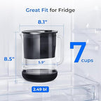 Waterdrop Glass Water Filter Pitcher with 1 Filter, Eco-Friendly, with NSF 53&42&372 Certified Filter, 7-Cup, Reduces PFOA/PFOS, Chlorine, Cadmium, Copper, Mercury, BPA Free, Easy to Clean, Black