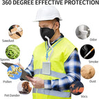 Electric Wearable Air Purifier Maskes,Air Supply,With HEPA Filter,for Dust Work,Painting, Machine Polishing, Welding
