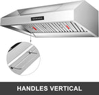 VBENLEM Pack of 6 Hood Filters 19.5W x 24.5H Inch, 430 Stainless Steel 4 Grooves Commercial Hood Filters, Range Hood Filter for Grease Rated Commercial Kitchen Exhaust Hoods