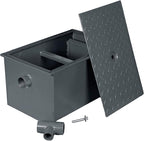 20 LB Carbon Steel Grease Trap Interceptor for Restaurant Under Sink Kitchen | 10 GPM | PDI Certified
