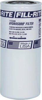 Fill-Rite F1810HM0 1" - 12 UNF 25 GPM (94 LPM) 10 Micron Water Sensing Spin-On Fuel Filter, Hydrosorb