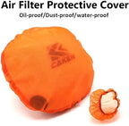 PRO CAKEN Motorcycle Universal Foam Air filter Cover Protector Air Filter Cover For Dirt Pit Bike Air Filter Cleaner Kits-Orange 2pcs