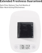 EKO Trash Can Odor Filter Refills for Trash Can and Compost Bin, Activated Charcoal Deodorizer, Strong Charcoal Odor Absorber, Pack of 4 Replacements