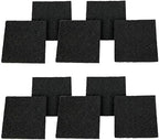 Eagles Square Compost Bin Filters, 10PCS, 4.7" x 4.7" x 0.4" Charcoal Filters for Kitchen Compost Bin Pail, Square Activated Carbon Filter Bio Bucket Filter Universal Size