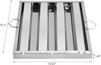 New Star Foodservice 54316 Stainless Steel Hood Filter, 16" W x 20" H