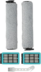 Replacement Roller Brushes and Filters Compatible with for CrossWave 3831 HF2 3845 3847 3848 Wet Dry Vacuum Floor Scrubber