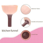 Veemoon 4-pcs Mini Kitchen Funnels with Strainer, Food Grade Liquid and Powder Funnels for Oil, Juice, and Solid Transfer, Portable Narrow Neck Set for Cooking and Bartending