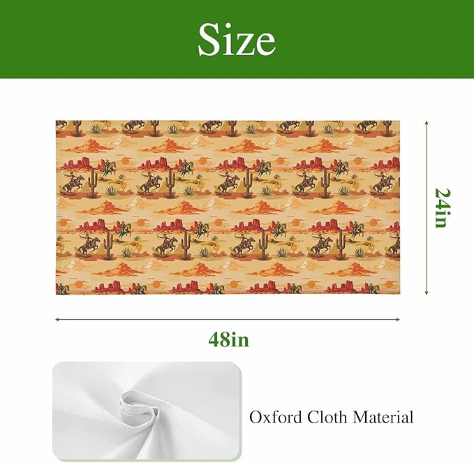 Tropical Plant Cactus Fluorescent Light Covers 2 Pack Western Cowboy Horse Sunset Desert Ethnic Magnetic Fluorescent Ceiling Lights Filters for Office Classroom Home Drop Ceiling 4x2 Feet
