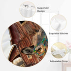 Farm Donkeys Bedroom Curtains 63 Inch Length, Window Curtains Tab Top, Farmhouse Barn Funny Animals Butterfly Light Filtering Window Treatments Drapes 42"x63" 2 Panel