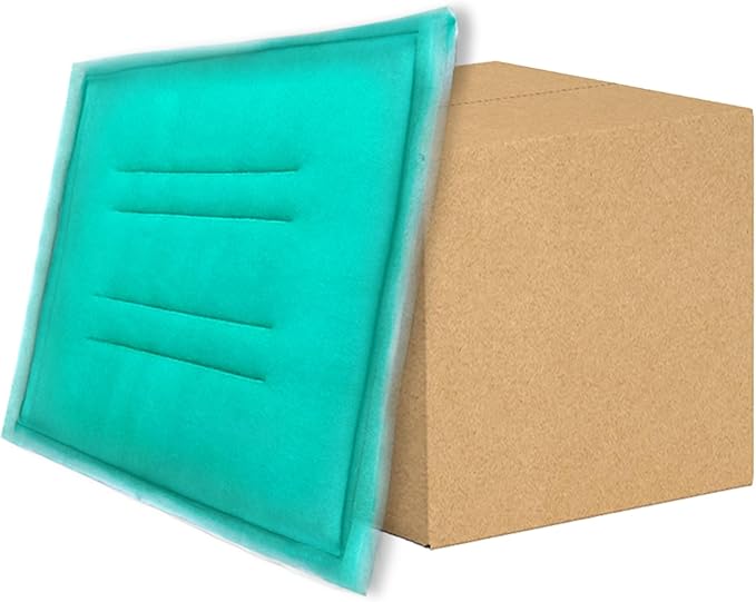 Paint Spray Booth Tacky Intake Filter Pad 20" x 20"(24/case) in Spray Booth Filter with Wire Support Internal Frame