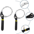 2pcs Adjustable Oil Filter Wrench Tool for Easy Removal of Oil Filters Compatible with Small to Medium Trucks and Farm Equipment