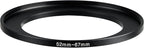 52-67mm Metal Step-Up/Down Ring Adapter Compatible with Mirrorless Cameras DSLR Lens, UV CPL ND Filter Thread Converter, Black