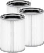 Nispira 3-in-1 True HEPA with Activated Charcoal Replacement Filters, Compatible with TOPPIN TPAP001 Air Purifier Comfy Air C2, 3-Packs