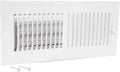 EZ-FLO 12 x 4 Inch (Duct Opening) Air Vent Cover for Wall or Ceiling, Two-Way Ventilation Register, Solid Steel HVAC Register Cover, White, 61611