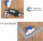 1/4" Push to Connect Shut Off Ball Valve for RO(Reverse Osmosis) Water Filter,NSF Certified Plastic Quick Connect RO Fittings(8 pcs)