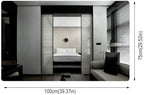 Wall Mirror Modern LED Bathroom Mirror with Defogging Backlit Bathroom Mirrors with Light and Touch Sensor Switch Demister Pad (Color : D Size : 50CMx70CM) (C 75CMx100CM)