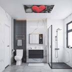 Fluorescent Light Covers for Ceiling Lights Love Heart Stone Magnetic Light Filters 3 Pack 4x2 ft Black Red Ceiling Lights Cover for Classroom Office School Home Drop Lamp Decor
