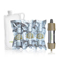 Miniwell L630 Portable Water Filter with Upgraded Vacuum Packaging - 25 Year Storage, Long Lasting and Versatile Usage Options, 3 Pack Filter and 1L Bottles
