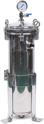 304 Stainless Steel Bag Filter Housing, Industrial Process Filter Housings, Pressure Filter Device, Removes Particulate Impurities, Real-Time Pressure Monitoring