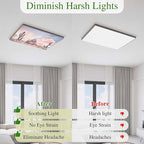 Fluorescent Light Covers for Drop Ceiling Watercolor Running Horse Cactus Magnetic Light Filters, Desert Hill Ombre Sky Ceiling Shade Filters for Home Classroom Office,2x4 ft,2Packs