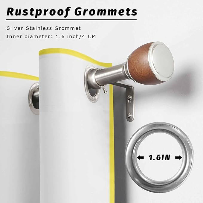 Lemons Outdoor Curtains for Patio Summer Fruit Lemon Tree Waterproof Outside Curtains with Grommet Top Weatherproof Curtain for Cabana Pergola Gazebo, 1 Panel, 54" W x 95" L