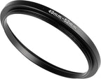 49-52mm Metal Step-Up Ring Adapter Compatible with Mirrorless Cameras DSLR Lens, UV CPL ND Filter Thread Converter, Black