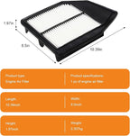 Engine Air Filter 17220-R40-A00 Compatible with Honda Models - Accord 2008 2009 2010 2011 2012,XGA10467,AF1347, A3164C,Crosstour 2012 2013 2014 2015 - L4 2.4L - Replace# 17220-R40-A00