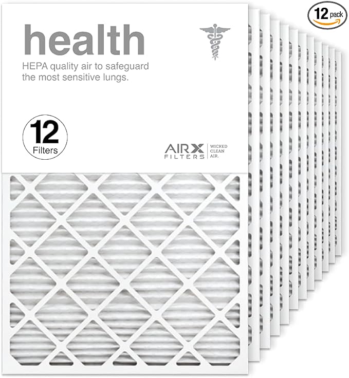 AIRx Filters 24x36x1 Air Filter MERV 13 Pleated HVAC AC Furnace Air Filter, Health 12-Pack, Made in the USA