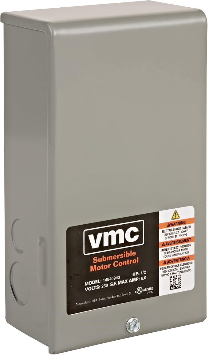 Red Lion RLCB05-115 1/2-HP 115-Volt VMC Control Box for Well Pump, Grey, 640188