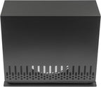Vent Systems 10" Inch Supply Vent Cover with Rubber Gasket - Graphite Black Galvanized Steel - Robust and Weatherproof Outdoor Air Intake Box - Duct or Surface Mounting - Rain, Snow Protection