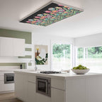Fluorescent Light Covers for Ceiling Lights Colorful Flowers Magnetic Light Filters 3 Pack 4x2 ft Abstract Lines Floral Ceiling Lights Cover for Classroom Office School Home Drop Lamp Decor