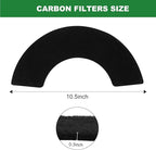 8 Pack Carbon Filters Compatible with Litter-Robot 4 Activated Charcoal Charcoal Filters for Litter Box Carbon Premium Filter to Eliminate Odors Control Damp from Pets and Keep Home Fresh