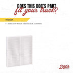 Doc's Diesel Cabin Air Filter D3696 | Compatible with Nissan Titan XD 5.0L Cummins 2016-2019 | Replaces 27277VX01A
