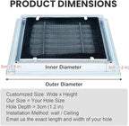 Return Air Filter Grille Vent Cover Removable, Louvered Access Panel, Removable Access Panel, HVAC Vent Cover Grill(12x 16 in)