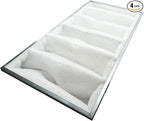 wioboy Paint Spray Booth Intake Filter (23.25" x 47" x 8" (4/case)), 6 Pocket High Capacity Polyester Air Filter
