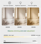 Bathroom Mirror with LED Lights，Bathroom Led Mirror ，LED Mirror for Bathroom，Backlit Bathroom Mirror ，with Touch Sensor/Demister pad，Shatterproof，Adjustable Lights(B,W75*H100cm/W29.5*W39.4IN)