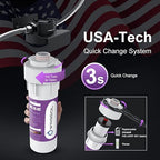 Under Sink Water Filter System, Reduce Chlorine/PFAS/PFOA/PFOS/Odor/Sediment, NSF/ANSI 42&53 Improve Taste, EZ Change Life Indication Under Sink Water Filter (Basic)