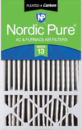 Nordic Pure 16x25x5 (Actual Size: 15 3/4 x 24 3/4 x 4 3/8) Honeywell Replacement Air Filters MERV 13 Plus Carbon 1 Pack