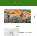 Fluorescent Light Covers for Ceiling Lights Cactus Desert Magnetic Light Filters 1 Pack 4x2 ft Boho Abstract Sun Mountain Rainbow Ceiling Lights Cover for Classroom Office School Home Drop Lamp Decor