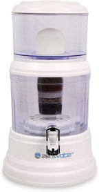 ZENWATER 4-Gallon Countertop Gravity Water Filter System - Portable Alkaline Filtration System - Enjoy Clean and Mineral-Rich Hydration at Home, Office, or Travel
