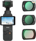 BRDRC Pocket 3 ND CPL Filters Set, 3 Pack - CPL + Black Mist Filter 1/4 + ND2-32 Magnetic Lens Filter for DJI Osmo Pocket 3 Creator Combo Camera Accessories - Can be Stacked