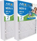 AIRX FILTERS WICKED CLEAN AIR. 20x25x5 Air Filter MERV 8 Compatible with Field Controls # 46586000 Furnace Filter 2 Pack