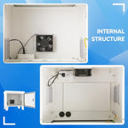 Pond Aerator Weatherproof Outdoor Cabinet,20.8”×16.9”×20.8” with Cooling Fan,pre-wired outlet