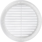 White 6" Inch Round Ventilation Grille with Insect mesh. (Duct 6Ø / Grille 7Ø) Ventilation Applications. Indoor and Outdoor Vent Cover. Available 3 Sizes / 4 Colors.