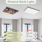 Fluorescent Light Covers for Ceiling Lights Hello Spring Magnetic Light Filters 1 Pack 4x2 ft Butterfly Colorful Spring Floral Ceiling Lights Cover for Classroom Office School Home Drop Lamp Decor