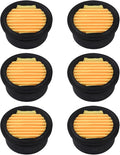 6Pcs Air Compressor Silencer Filter Elements, Air Compressor Intake Filter Sound Muffler Silencer Intake Paper Replacement Elements