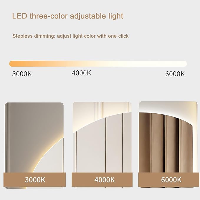 Bathroom Wall Mounted Mirror, LED Illuminated Vanity Mirror with Demister Pad, Mirror for Wall Decor Mirror with Anti-Fog, Dimmable Light Function, Touch Switch (Color : Left Cut, Size : 31.5