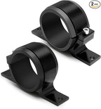 2 Pcs Universal Car Fuel Pump Fuel Filter Mounting Bracket Aluminum Clamp Holder with Rubber Insert, Black Hard Aluminum Anodized Accessories Suitable for Vehicle Fuel Oil Line (50 to 55 mm)