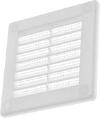 Vent Systems 3" x 3" (Opening Dimensions) - Pack of 5 - White Plastic Soffit Vent Cover - Durable Flat Square Air Vent Grille with Mesh Screen - Ventilation Grill Wall & Ceiling Indoor & Outdoor