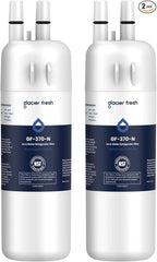 GLACIER FRESH EDR1RXD1 Refrigerator Water Filter Compatible with W10295370A, EDR1RXD1, WHR1RXD1, KAD1RXD1, Filter 1, W10295370, P4RFWB, P8RFWB2L, 46-9930, 46-9081 Refrigerator Water Filter 2 Pack